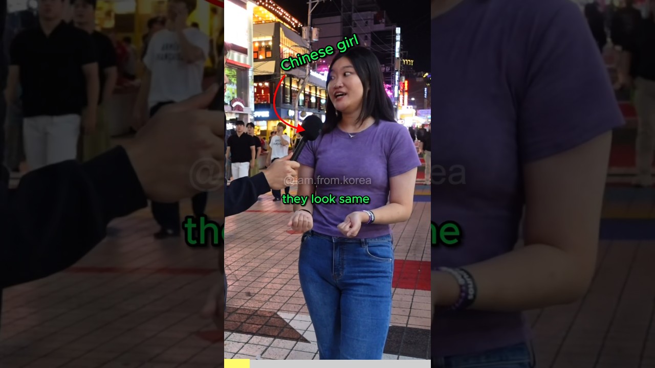 Korean Japanese Chinese look the same?!😂😂 #streetinterview