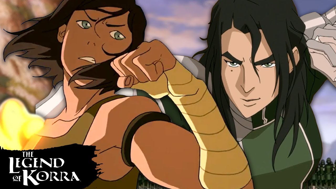 Korra vs. Kuvira's First Fight ⛰ Full Scene | The Legend of Korra