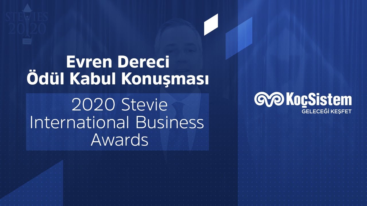 KoçSistem | Evren Dereci Ödül Kabul Konuşması - 2020 Stevie International Business Awards