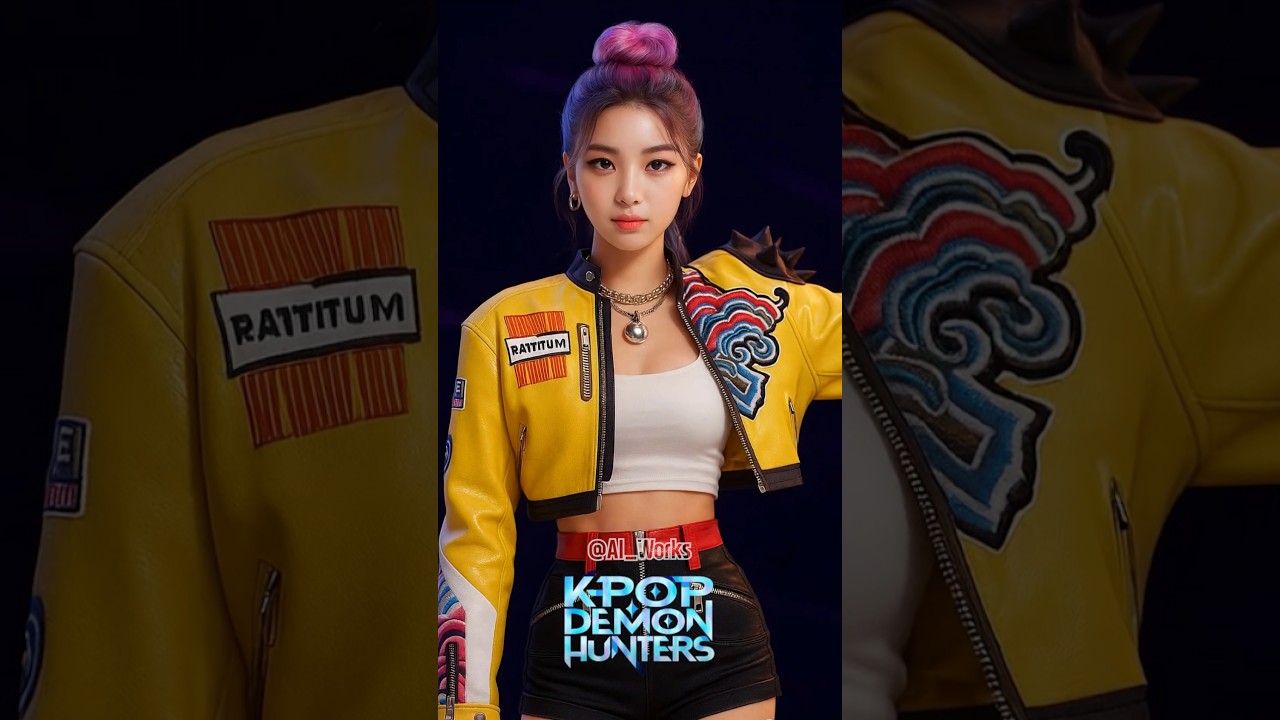 KPop Demon Hunters in Real Life : HUNTR/X Rumi, Zoey, Mira! #kpopdemonhunters #netflix #kpop