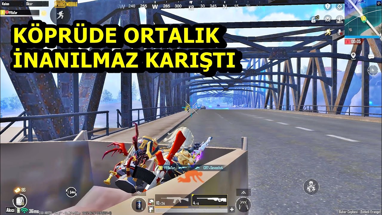 KÖPRÜDE ORTALIK İNANILMAZ KARIŞTI ! BATUR GAME SOLO SQUAD PUBG MOBİLE