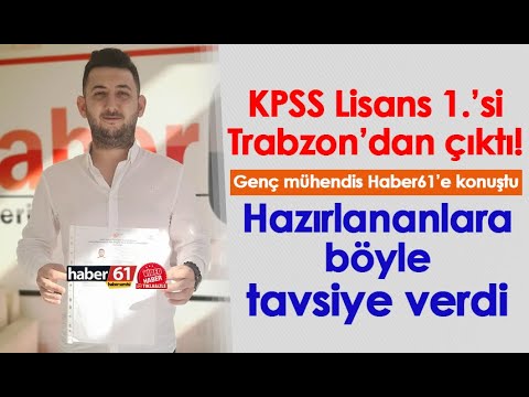 KPSS Lisans 1.’si Trabzon’dan çıktı! Genç mühendisten hazırlananlara tavsiye