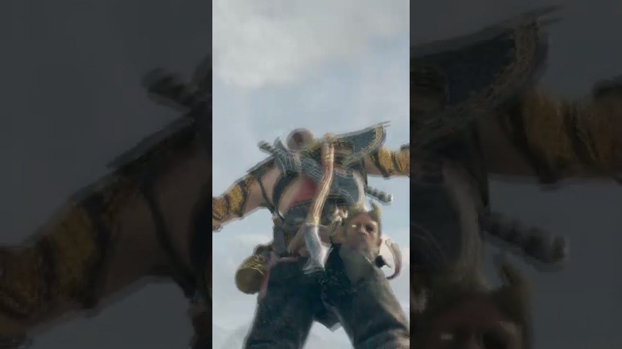 Kratos Jumps of Cliff Meme | God of War #shorts