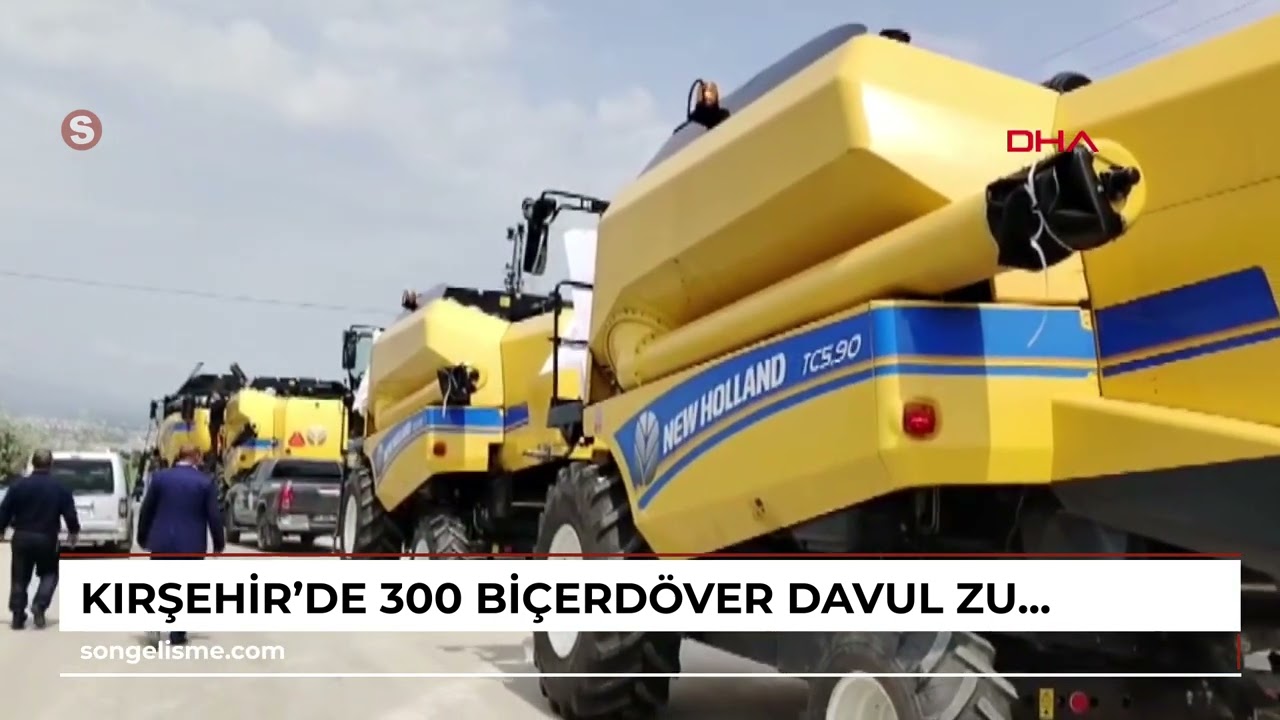 Kırşehir'de 300 biçerdöver, davul zurnayla uğurlandı