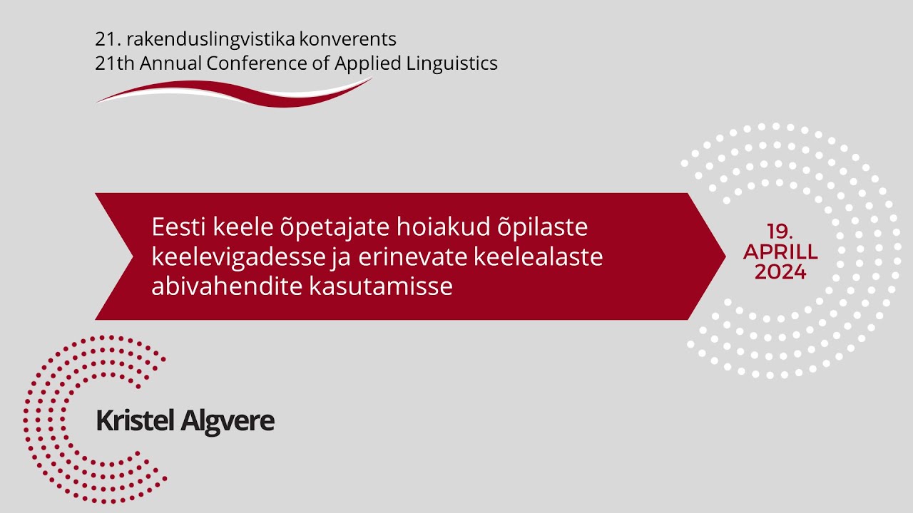 Kristel Algvere - Eesti keele õpetajate hoiakud õpilaste keelevigadesse