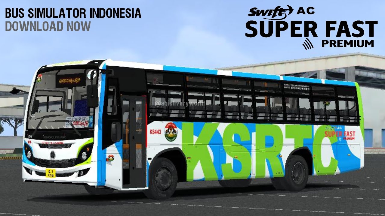 KSRTC SWIFT A/C SUPERFAST PREMIUM LIVERY - BUSSID - DOWNLOAD NOW