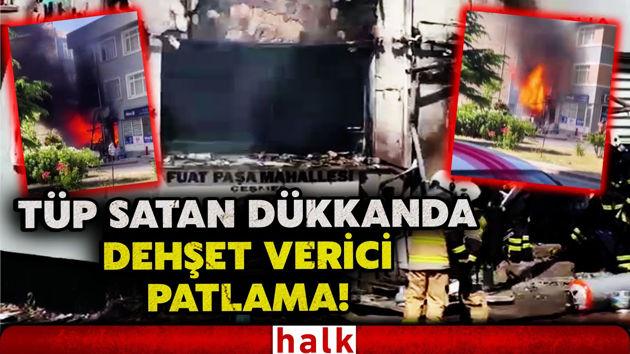 Kütahya'da tüp dükkanında nedeni bilinmeyen patlama ortalığı savaş alanına çevirdi!