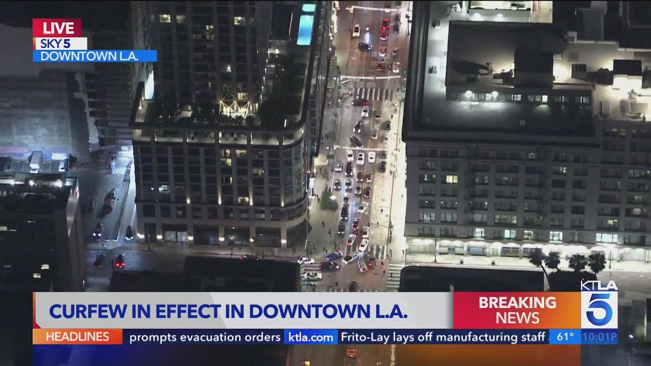 KTLA 5 Team Coverage of anti-ICE protests June 10, 2025 - 10 p.m.