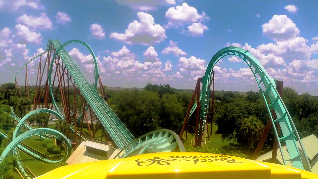 Kumba front seat on-ride HD POV @60fps Busch Gardens Tampa