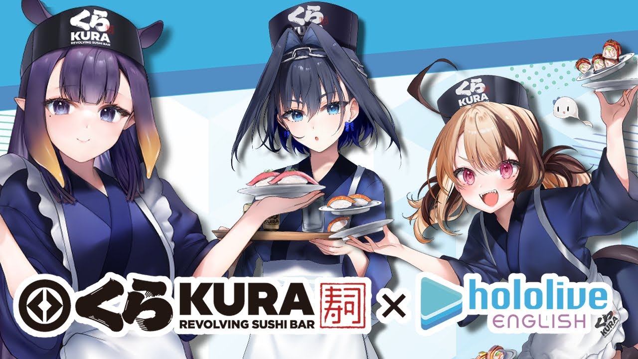 Kura Revolving Sushi Bar x hololive English Collab! #sponsored