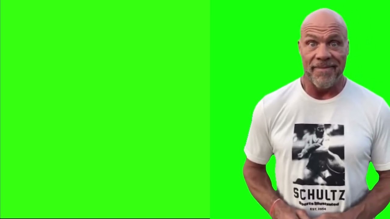 Kurt Angle staring meme green screen