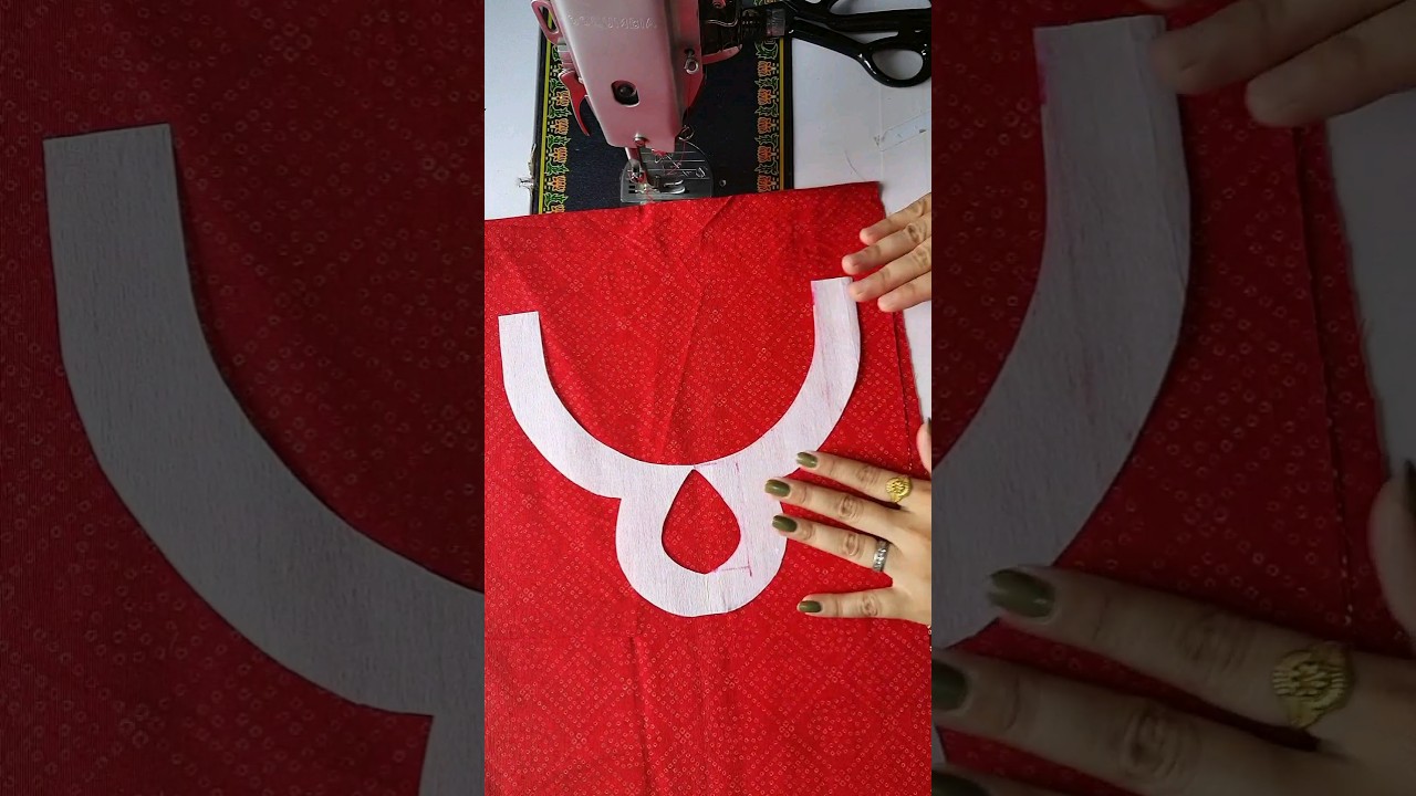 kurti Boat neck design cutting and stitching #kurtinack #boatnack #gunjandesigner #youtubeshorts
