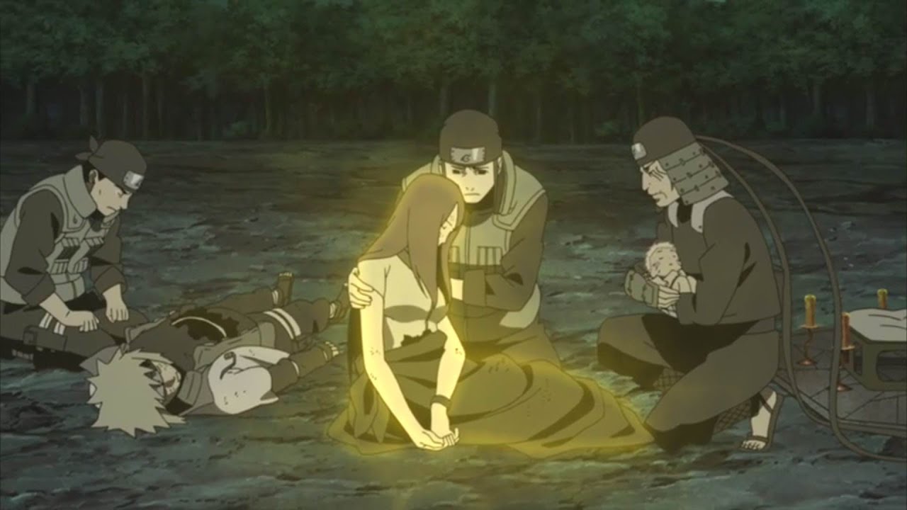 Kushina Uses Special Uzumaki Healing To Surivive Attack And Talk To Hiruzen - Naruto Shippuden