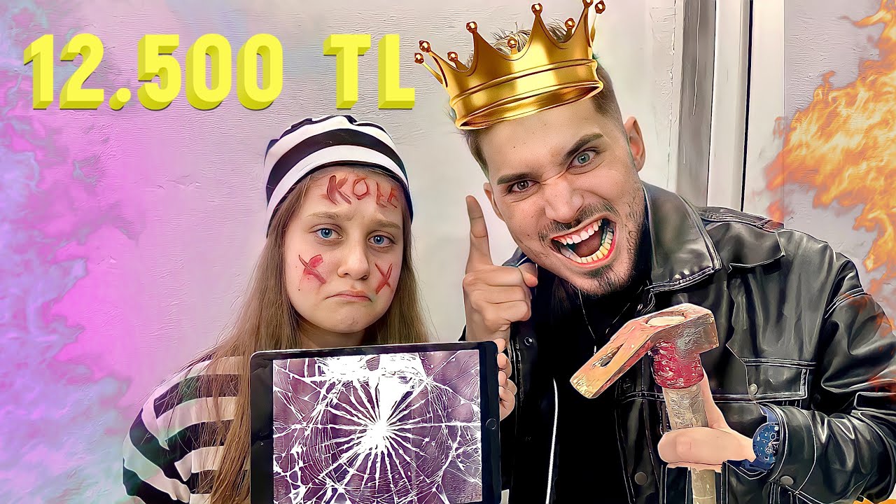 Kız Kardeşimi KÖLE YAPTIM!😈 (TABLETİNİ KIRDIM AĞLADI)