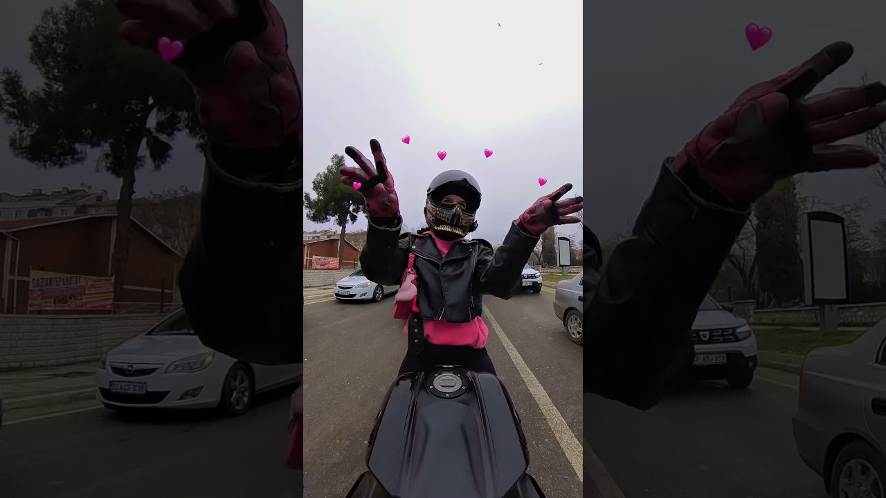 Kız neşesiiii🩷 #motobiker #motogirl #motorcular #dans #trafik #r7 #yamaha #dance