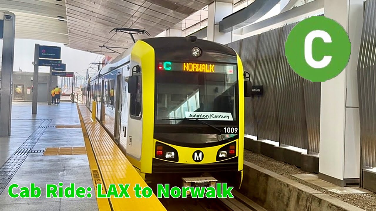 LA Metro C Line Cab Ride: LAX Metro Transit Center to Norwalk
