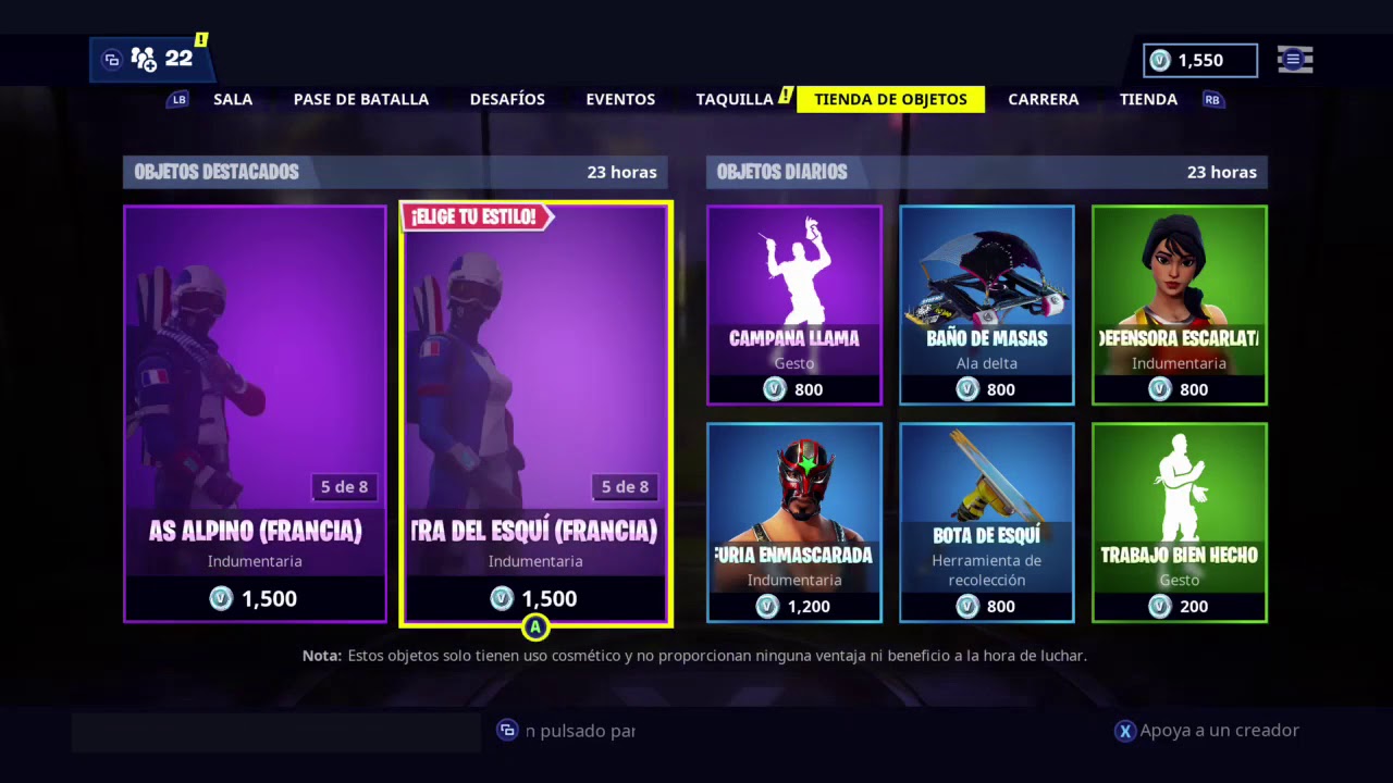 La nueva tienda As Alpino fortnite Battle Royale