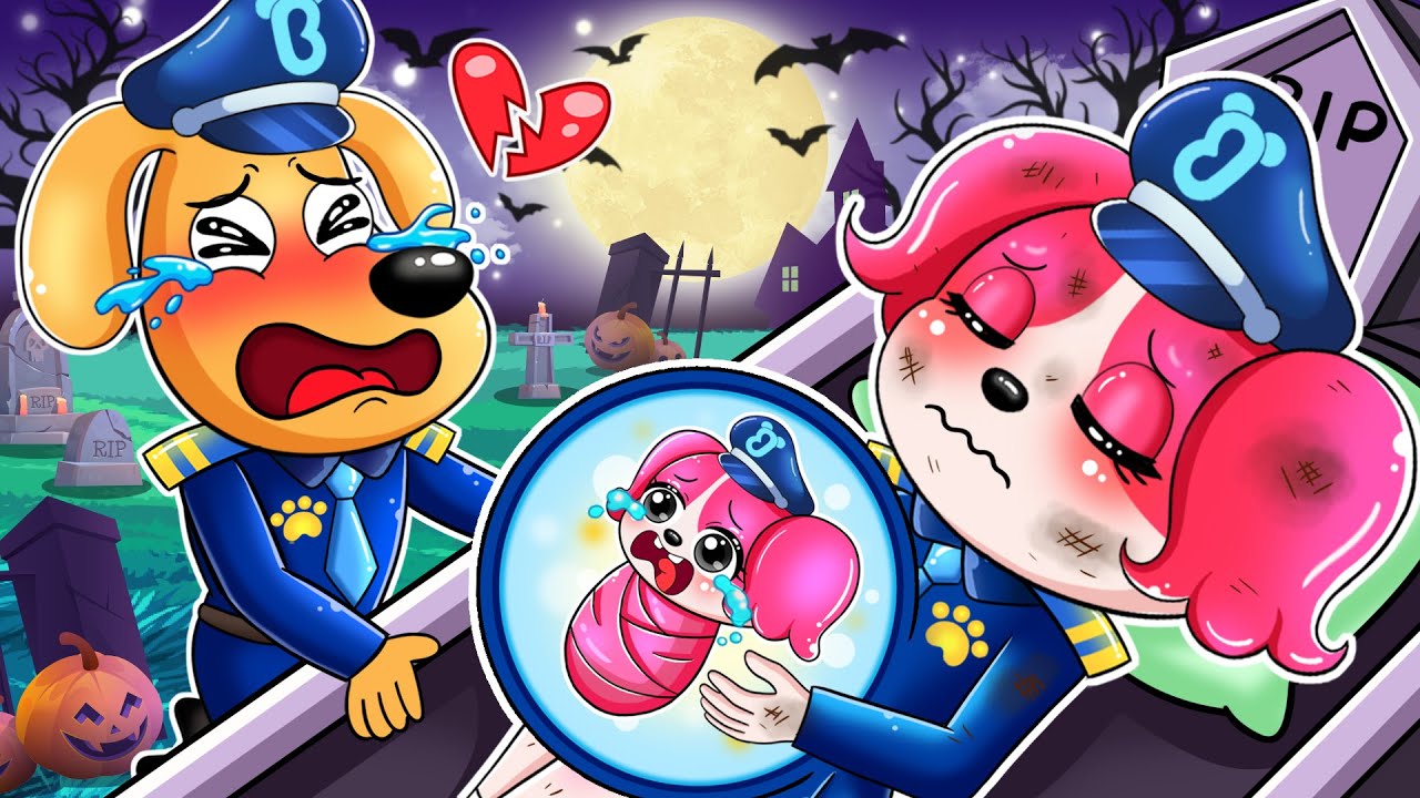 Labrador Sad Halloween About The Passing of the Pregnant Papillon | Sheriff Labrador Animation