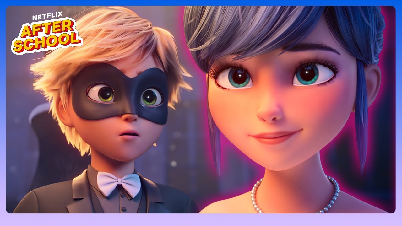 Ladybug + Cat Noir's First Kiss 🌟 Miraculous: Ladybug & Cat Noir, The Movie | Netflix Family