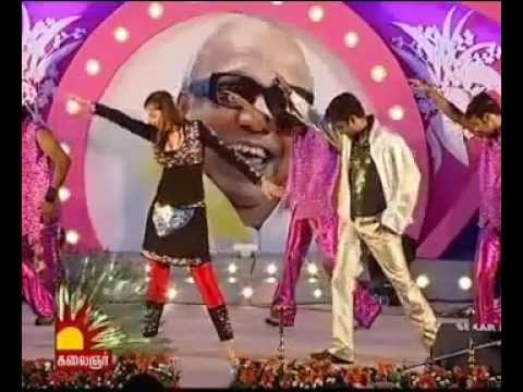 Lakshmi Rai showing huge cleavage in stage performance