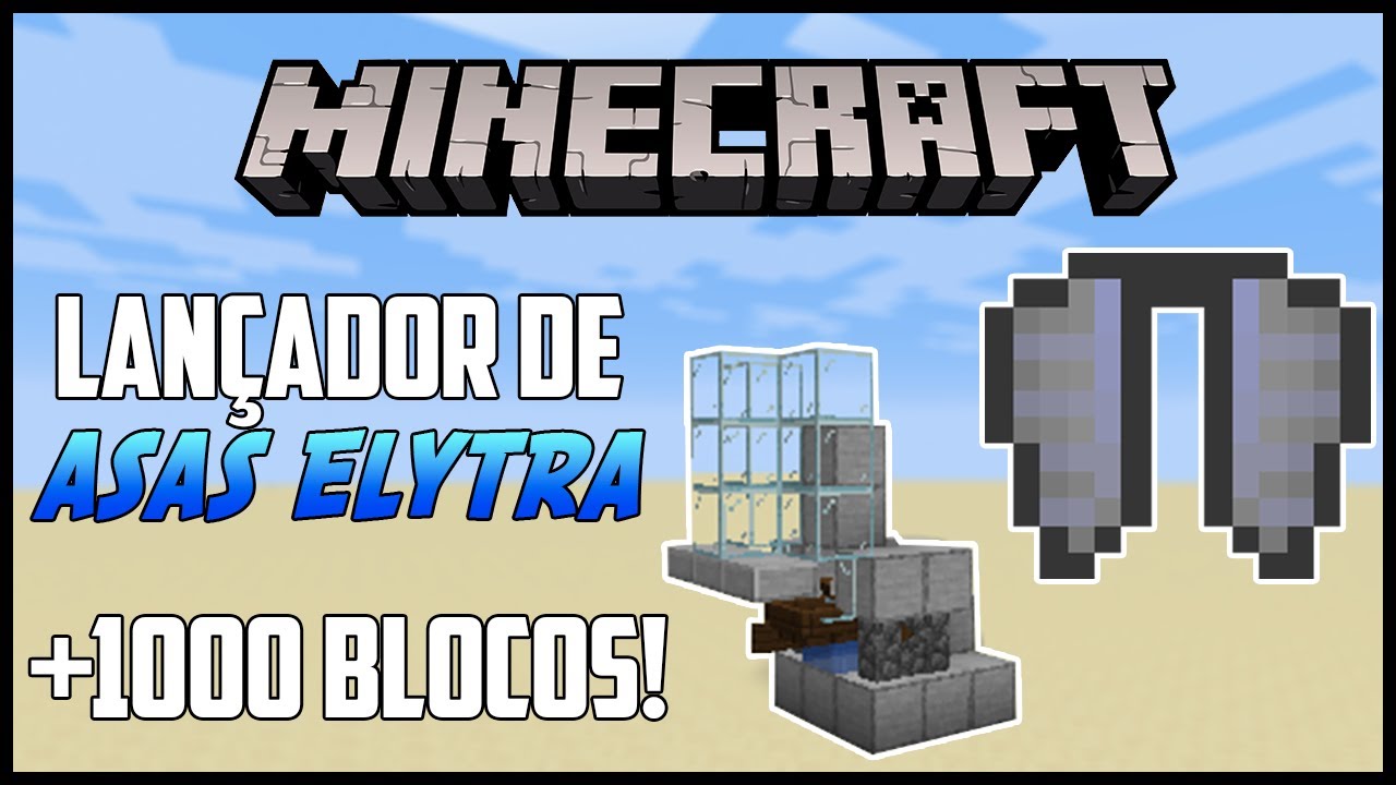 LANÇADOR DE ASAS ELYTRA +1000 BLOCOS NA 1.16 - Minecraft Tutorial