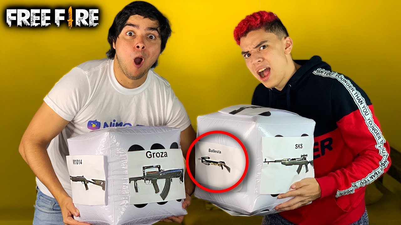 LANZAMOS UN DADO Y JUGAMOS FREE FIRE CON EL ARMA QUE CAIGA *reto extremo*