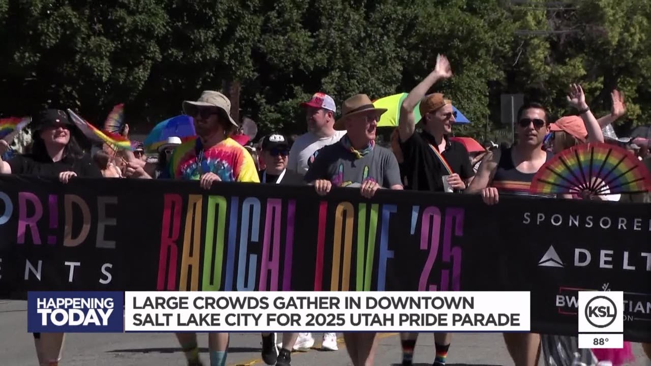 Large crowds gather in downtown Salt Lake City for 2025 Utah Pride Parade