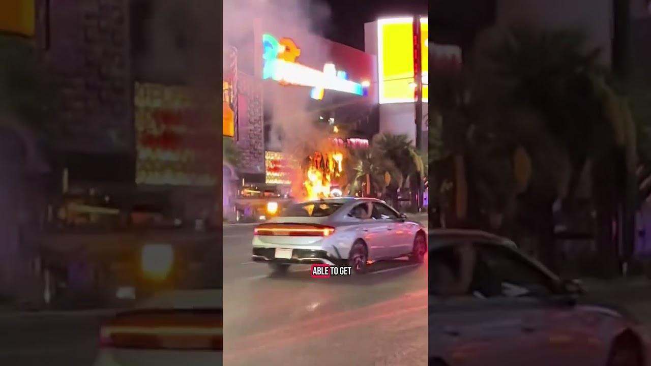 Las Vegas local news loud explosion and fire on strip between Aria & planet Hollywood no injuries