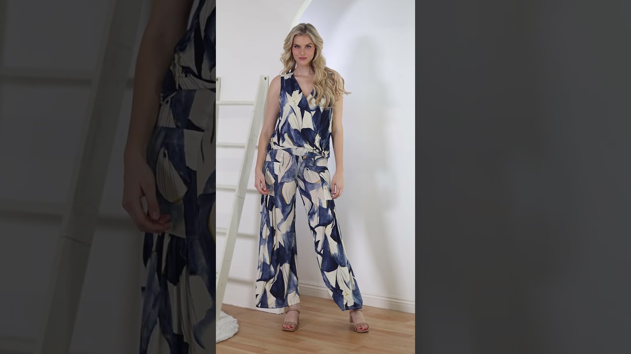 Last Tango Printed Sleeveless High-Low V Neck Twisted Hem Top  #parisstyle  #fashion #lasttango