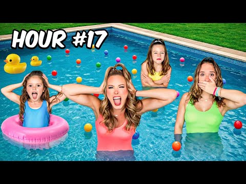 LAST TO LEAVE THE POOL EXTREME CHALLENGE 💦😱 @HallieOnStage114 @agset211 #cute #bff #challenge