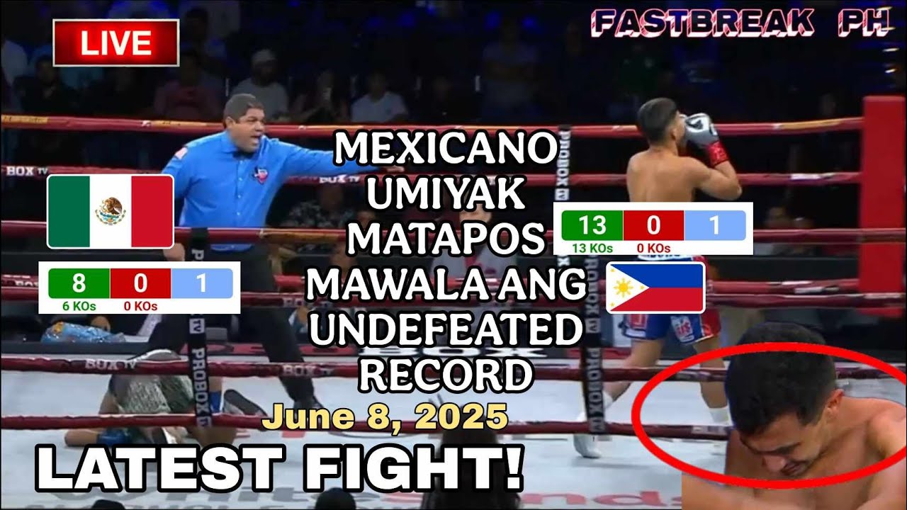 LATEST FIGHT! June 8, 2025 l Undefeated MEXICAN umiyak matapos mawala ang undefeated record