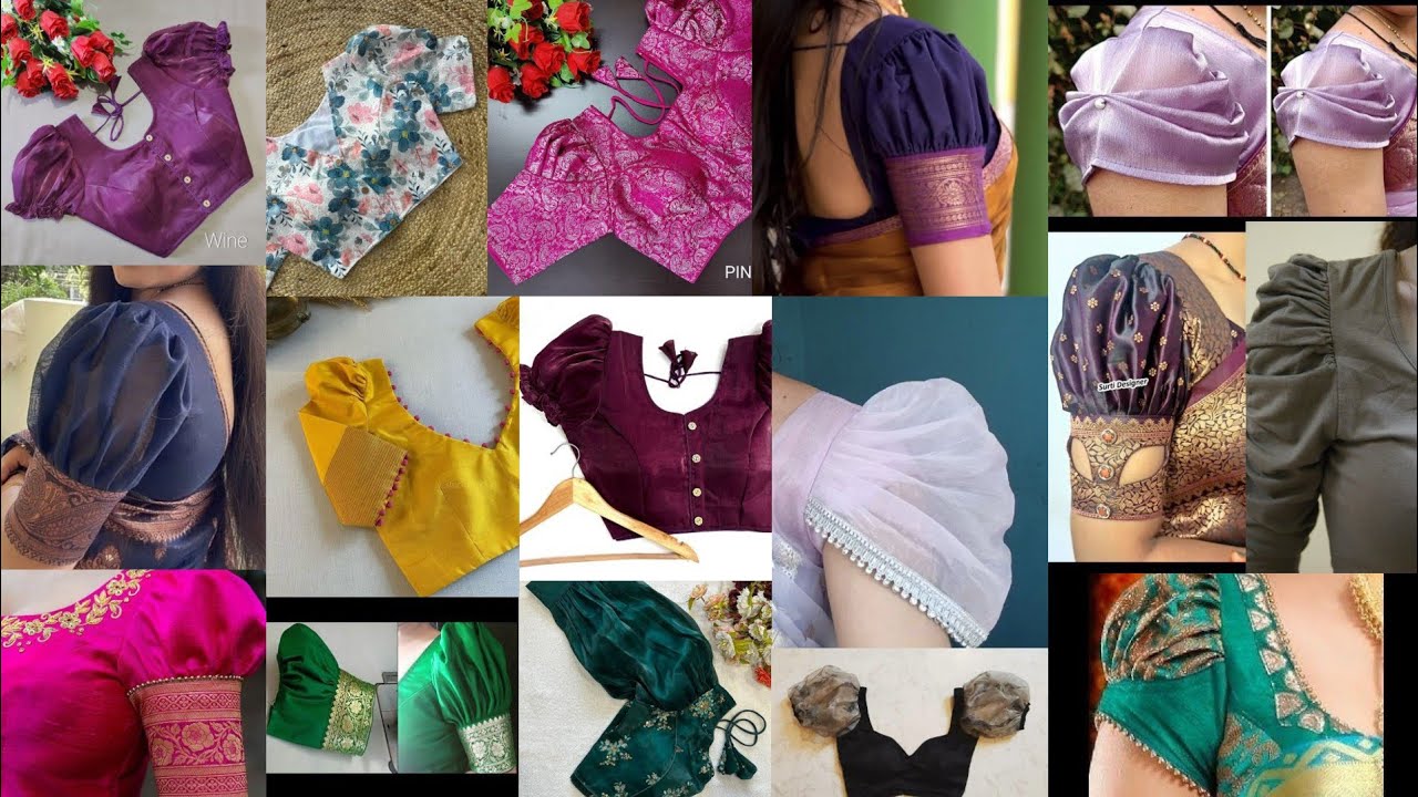 Latest puff sleeve blouse designs|blouse designs|| new model blouse designs with puff sleeves design