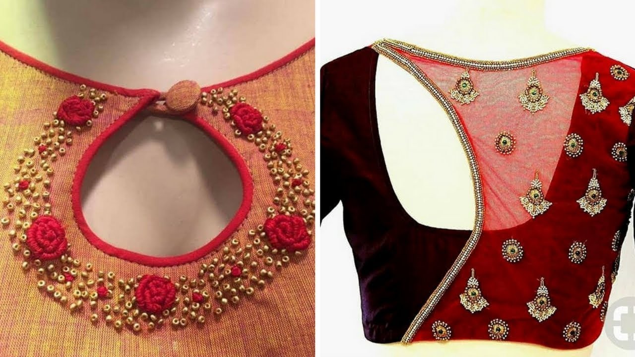 Latest #Saree Blouse designs for silk sarees  #2018|| trendy designs