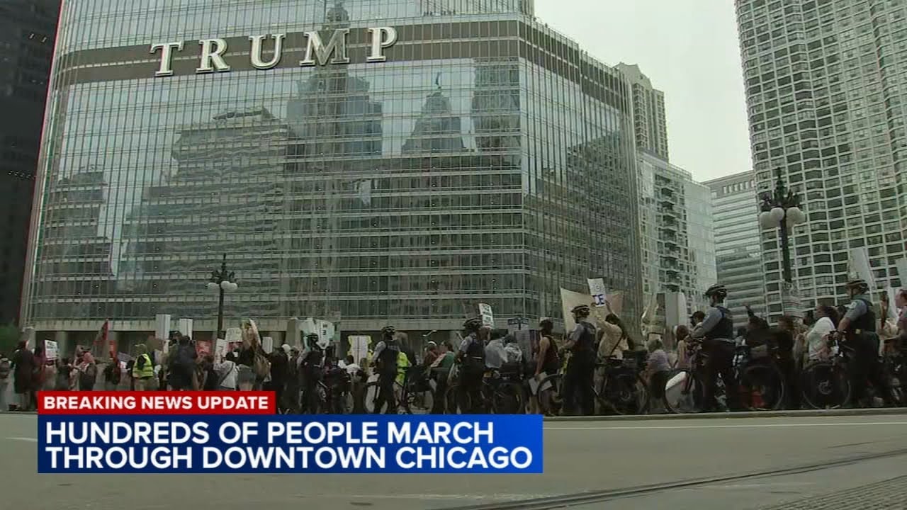 LATEST UPDATES: Anti-ICE demonstrators march through downtown Chicago to protest immigration raids