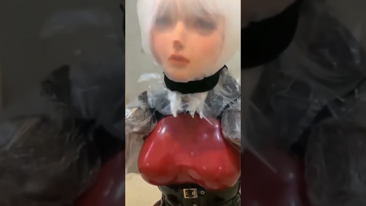 Latex female #latex doll breathplay