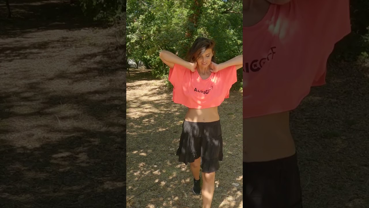 Laura Giraudi with her pink crop top