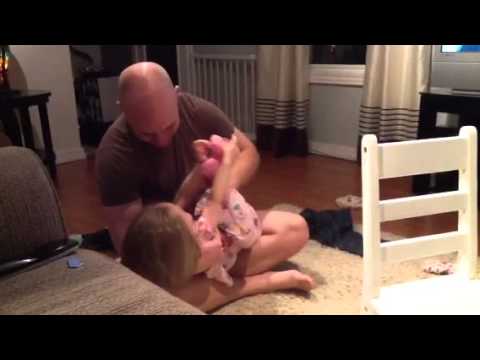 Lauren and a tickling Dad