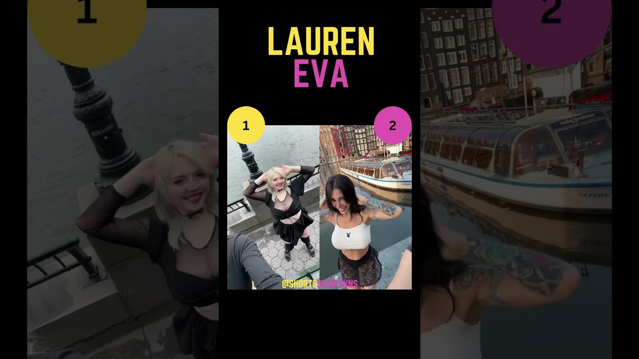 Lauren Burch 🤍 vs. Eva Elfie 💗 Dance Wosinshü ytt Challenge  #tiktok #dance #fyp  #shorts
