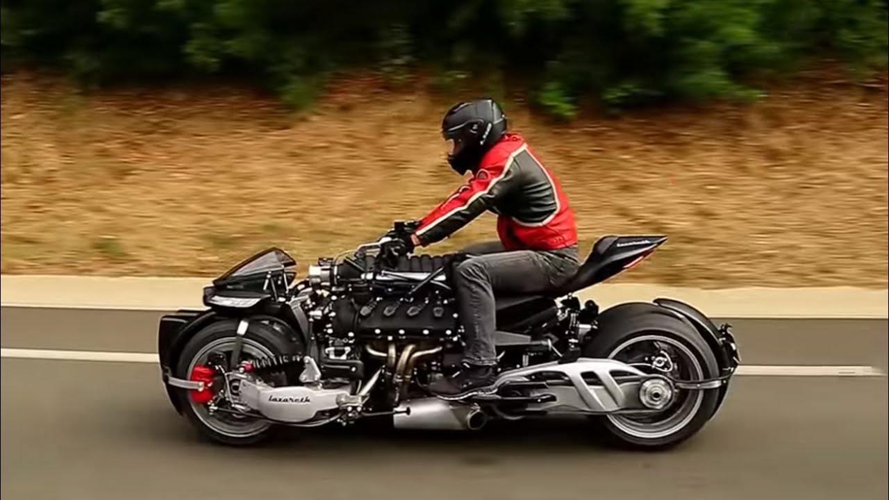 Lazareth LM847 - Drive Test 2018 - V8 ENGINE POWERED MOTORCYCLE - HD