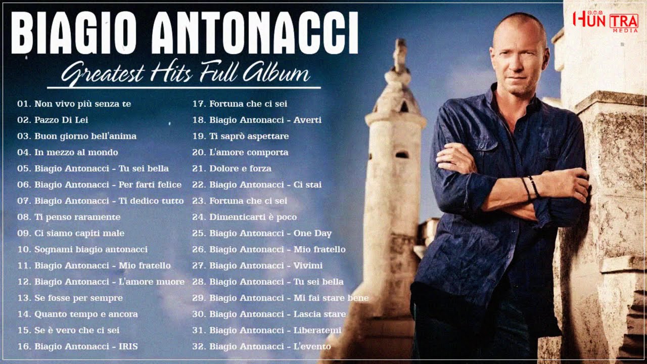 Le migliori canzoni di Biagio Antonacci - Biagio Antonacci concerto 2024 - Biagio Antonacci canzoni