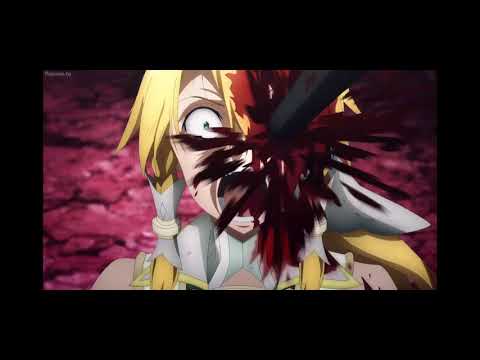 Leafa get hit by a spear