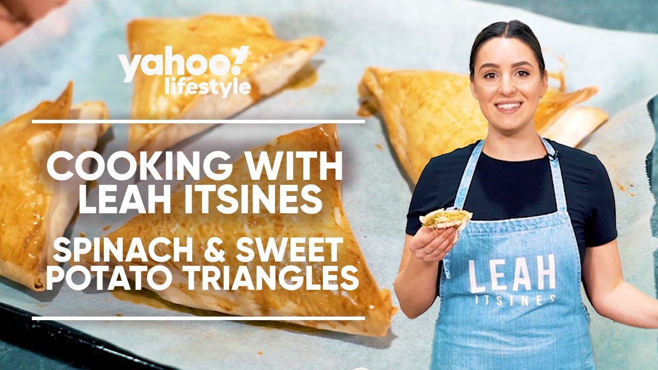 Leah Itsines' simple spinach and sweet potato triangle recipe