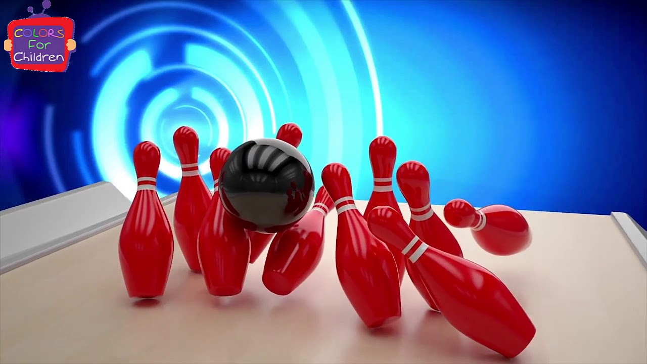 Learn Colors With Bowling 3d - Colours Education Videos Collection For Kids - Colors For Children