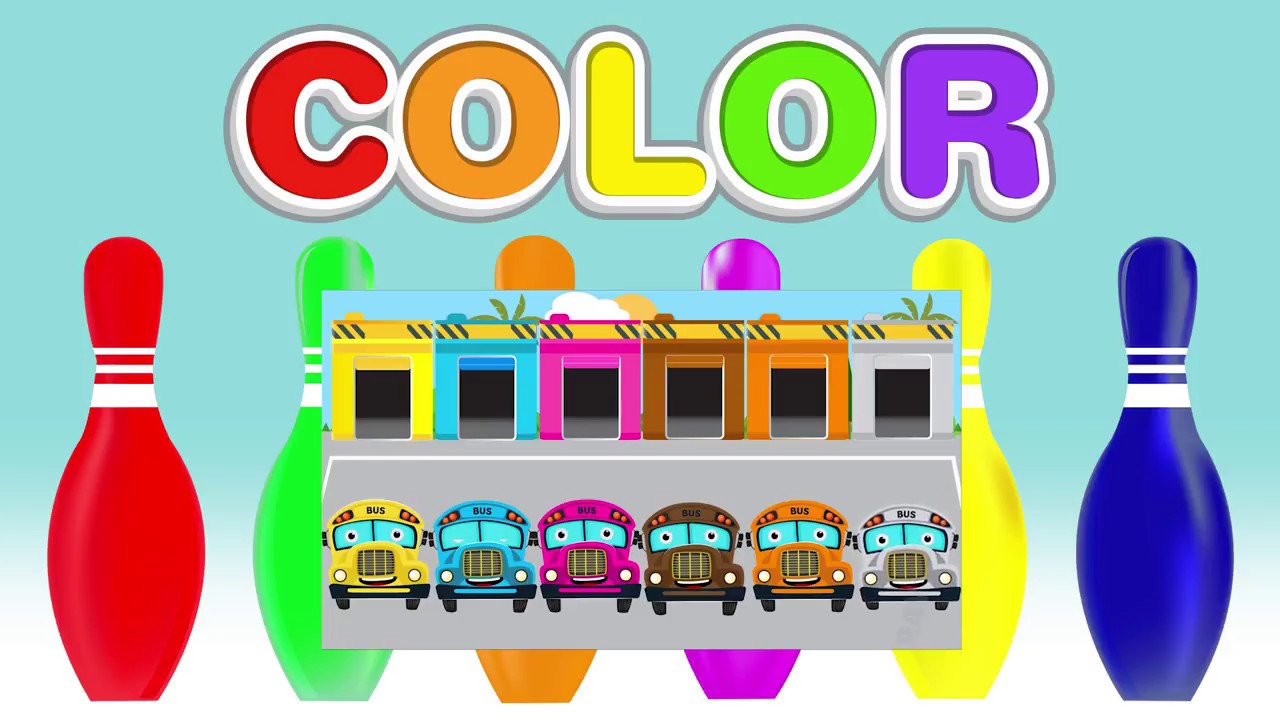 Learn Colors with Colors Bowling Game   Learning Colors for Children Children kids