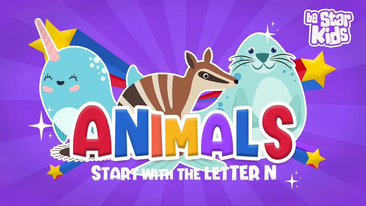 Learning Alphabet -  Animals Starting with N - Learn Animal Words That Start With Letters N