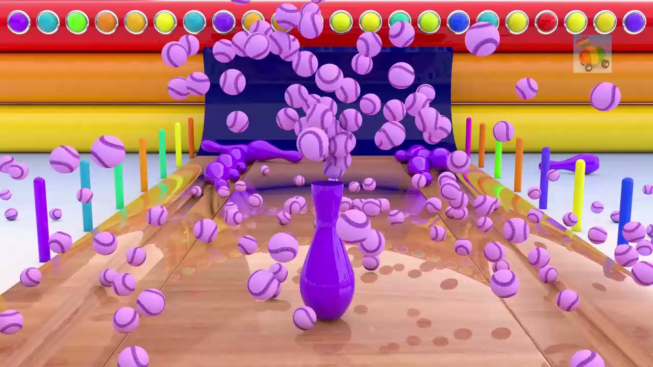 Learning Colors for Children with Bowling Game 3D Kids Educational | Learn Colours for Kids Toys