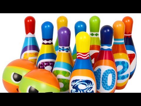 Learning colors with funny bowling kids
