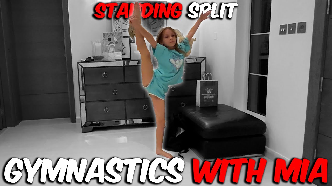 Learning how to do standing split in gymnastics