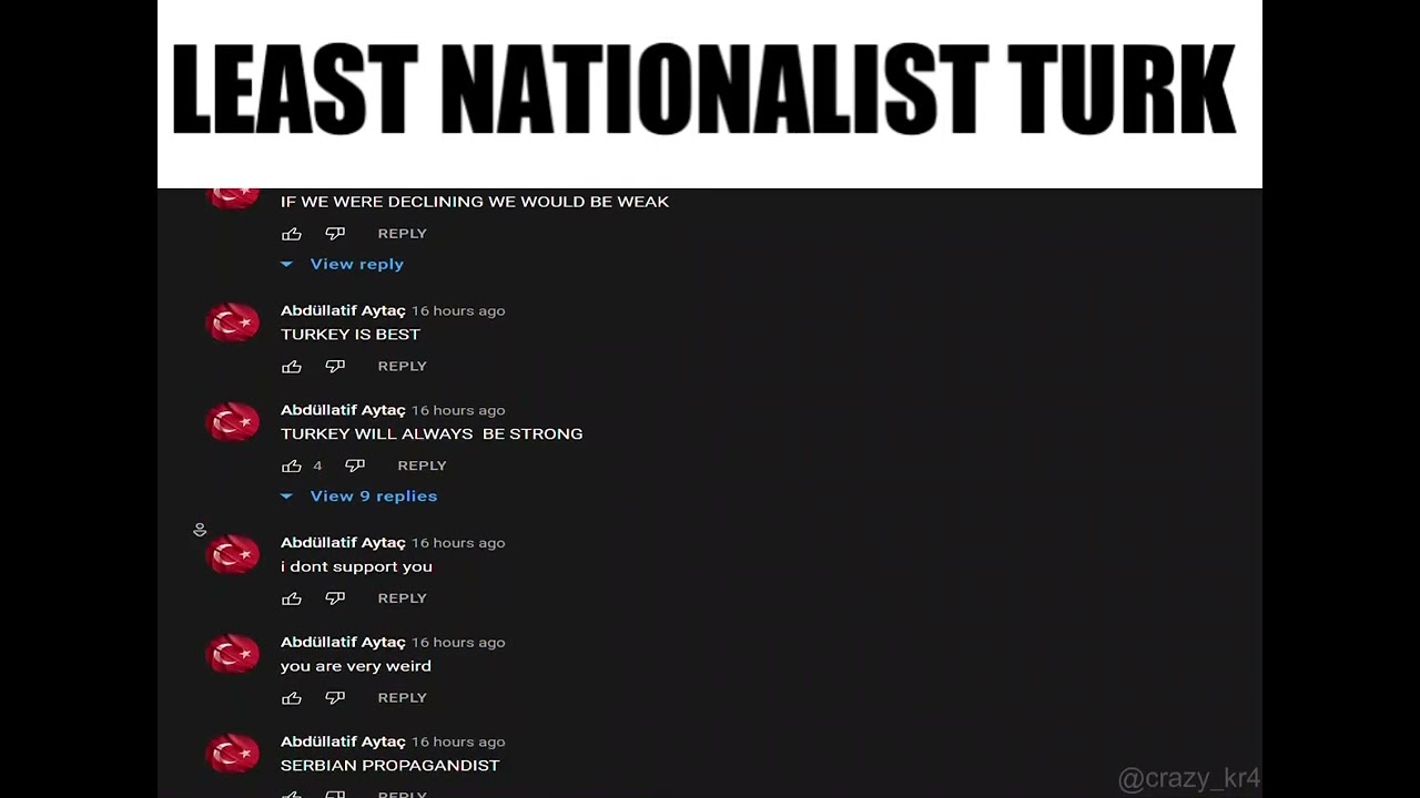 Least Nationalist Turk