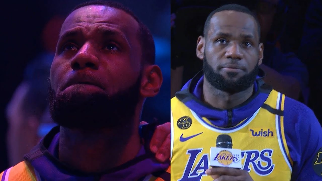 LeBron James gives heartfelt speech in honor of Kobe Bryant